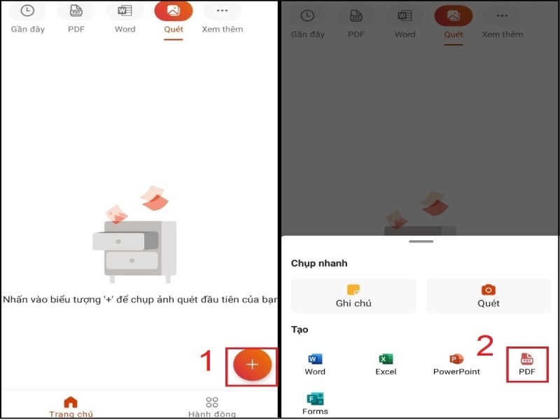 Tạo File ảnh trên điện thoại qua ứng dụng Microsoft Office