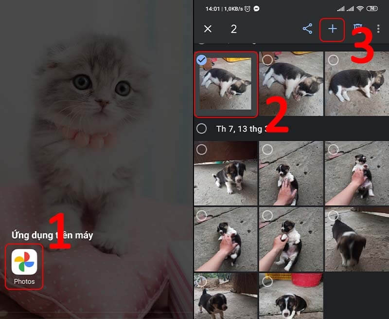 Tạo File ảnh trên điện thoại bằng cách tạo album