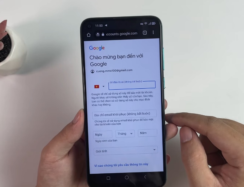 Cách tạo Gmail không cần số điện thoại trên điện thoại