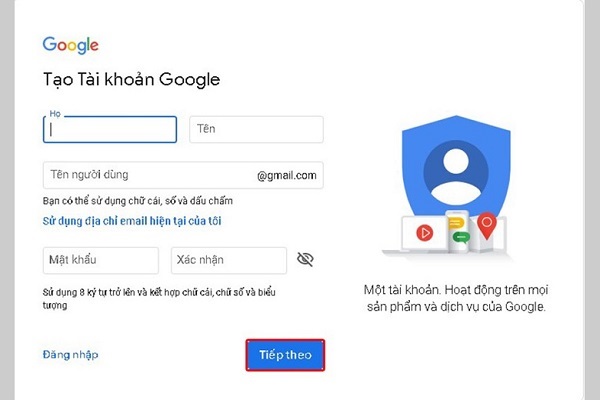 Cách tạo Gmail không cần số điện thoại trên máy tính