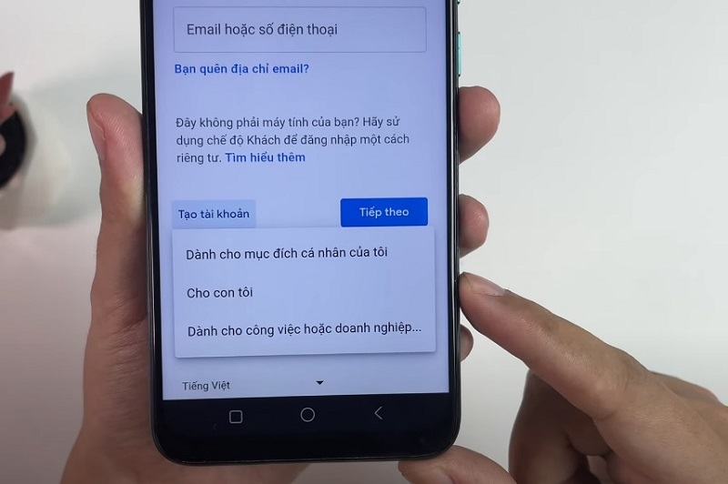 Cách tạo Gmail không cần số điện thoại trên điện thoại