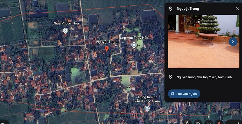 1. Xác định vị trí số điện thoại trên Google Map bằng Google Earth