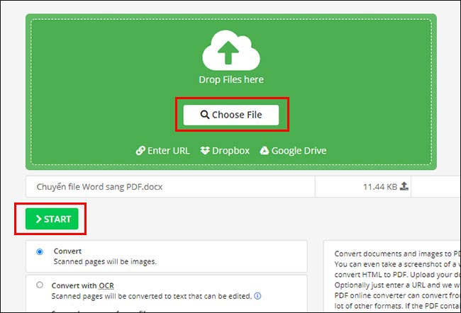 Cách chuyển file Word sang PDF trên Macbook bằng Online-convert.com