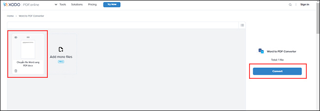 Cách chuyển file Word sang PDF trên Macbook bằng Pdfonline.com