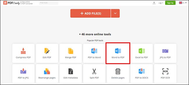 Cách chuyển file Word sang PDF trên Macbook bằng Pdfcandy.com