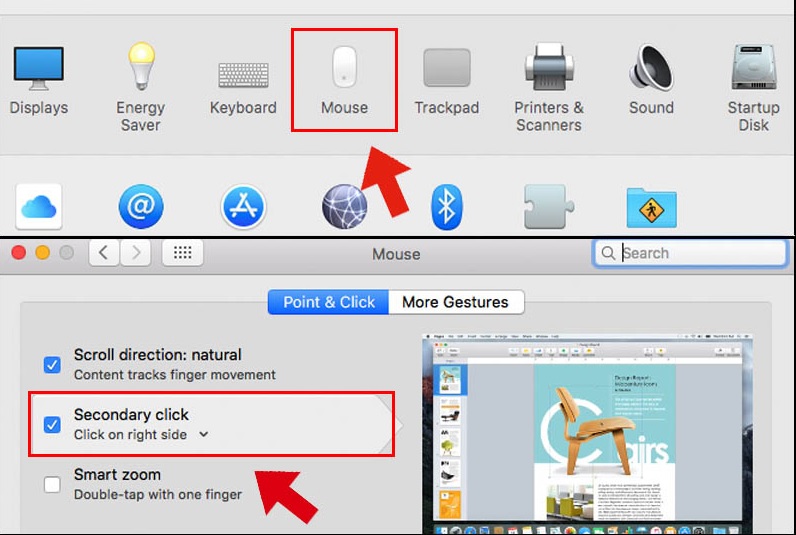 Cách dùng chuột phải trên chuột Apple Magic Mouse