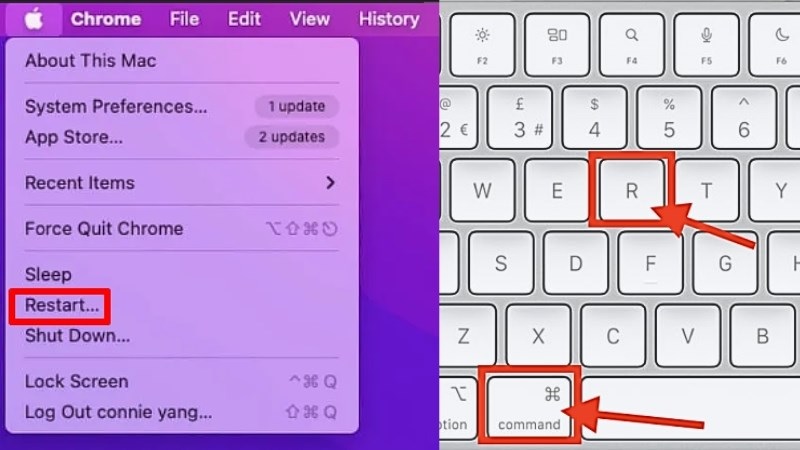 Khắc phục màn hình Macbook bị ám xanh bằng cách bằng cài đặt hệ điều hành MacOS