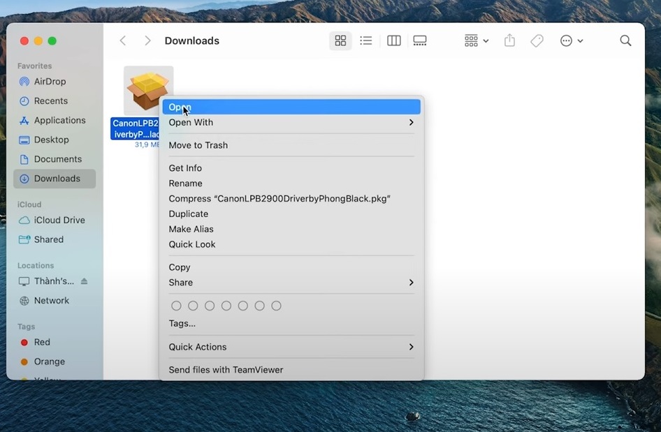Hướng dẫn cài driver máy in canon 2900 cho Macbook