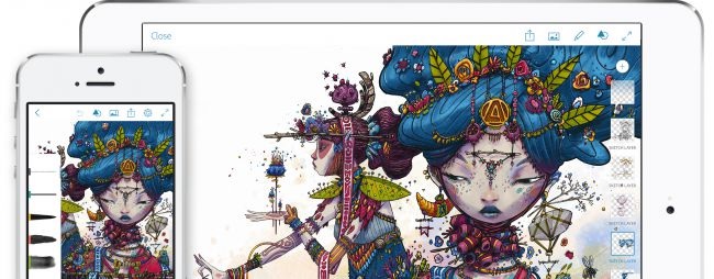 Phần mềm app vẽ trên iPad - Photoshop Sketch