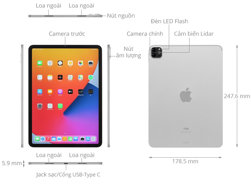 Kích thước iPad Pro 11 inch