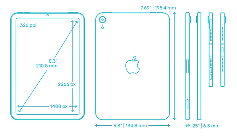 Kích thước iPad mini 6 (2021)