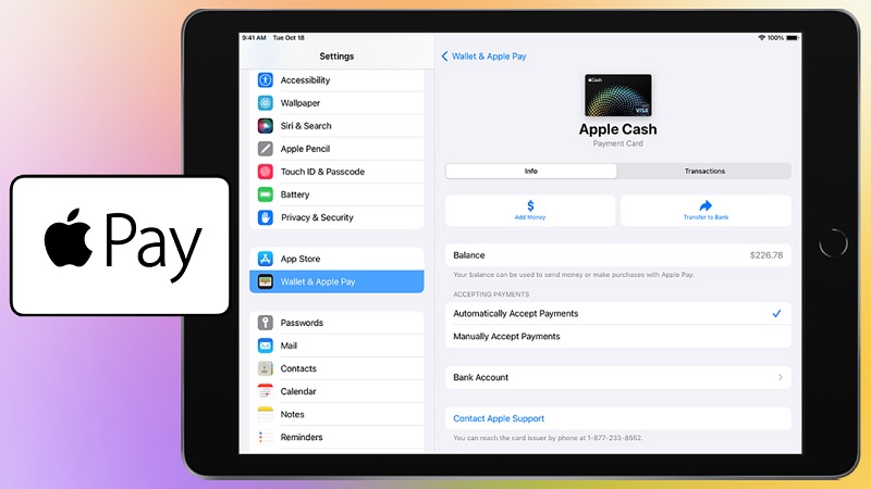 Các dòng iPad có NFC