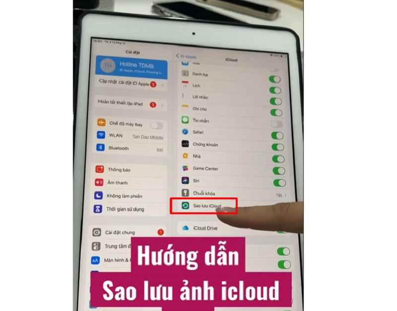 Hướng dẫn cách sao lưu dữ liệu từ iCloud