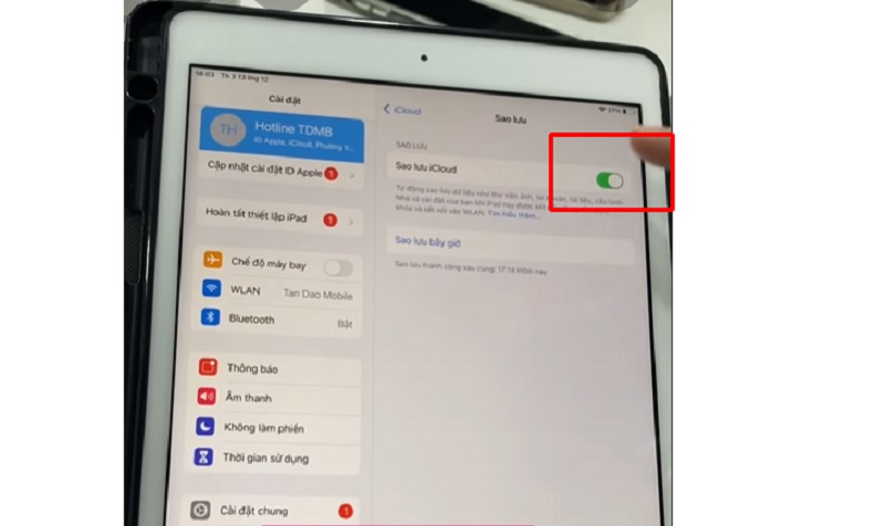 Hướng dẫn cách sao lưu dữ liệu từ iCloud