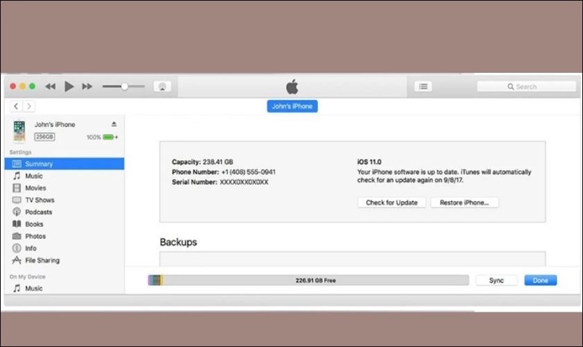 Cách check serial iPad, check số iMei iPad bằng cách check qua iTunes