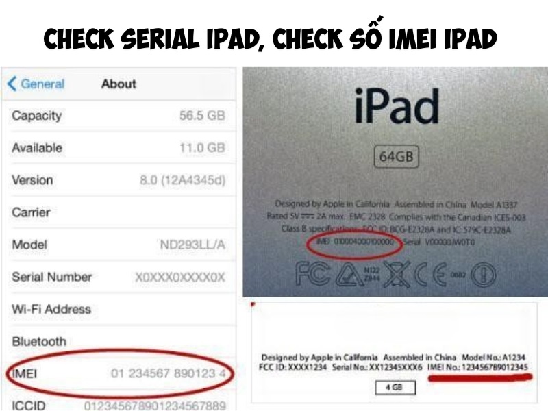 Check serial iPad, check số IMEI iPad đơn giản