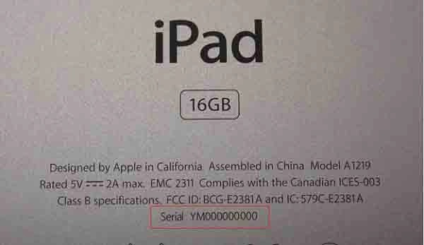 Cách check serial iPad, check số iMei iPad nhanh