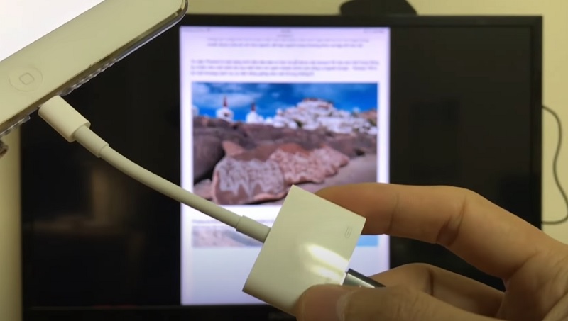 Kết nối iPad với tv bằng cách sử dụng cáp HDMI