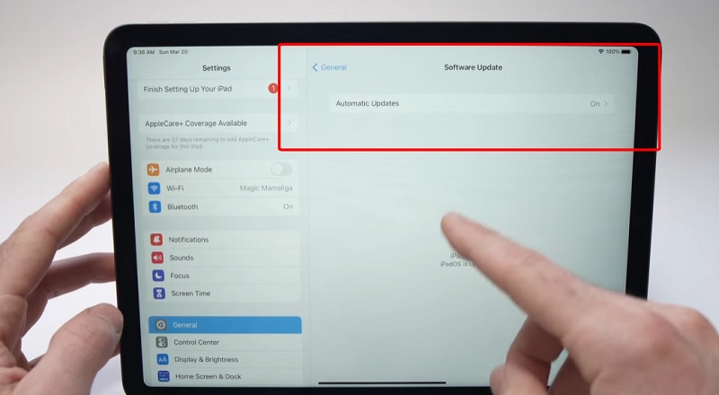 Tắt chế độ tai nghe trên iPad bằng cách cập nhật lại hệ điều hành iOS