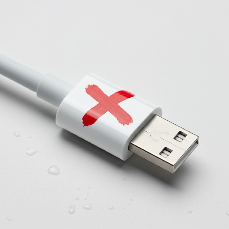 bảo vệ dây sạc Macbook Không để dây sạc nơi ẩm ướt