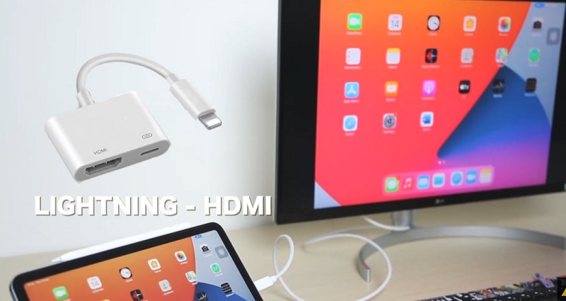Cách kết nối iPad bằng đầu nối USB-C, hdmi