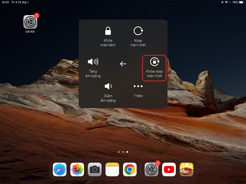 Hướng dẫn cách khóa xoay màn hình iPad