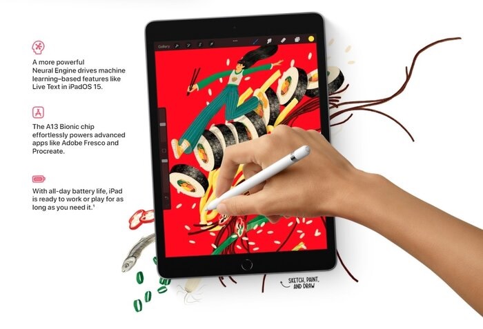 iPad dưới 10 triệu - iPad Gen 9 2021 Wifi 64GB