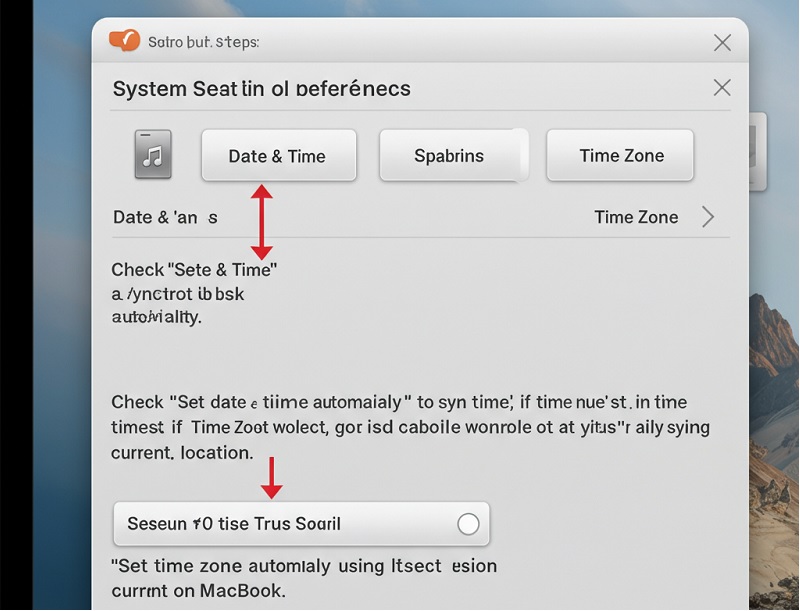 Macbook kết nối Wifi nhưng không vào được mạng Đồng bộ ngày giờ cho máy