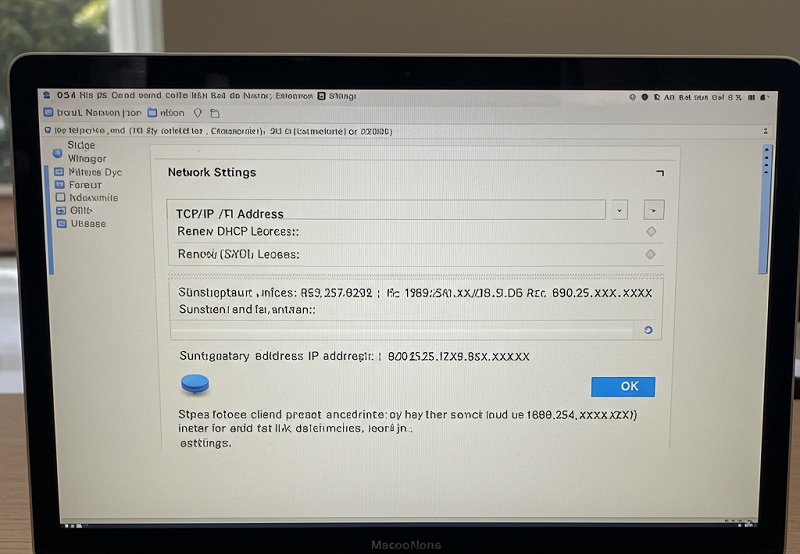 Macbook kết nối Wifi nhưng không vào được mạng Thiết lập địa chỉ TCP/IP không chính xác