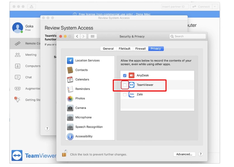 Cách cấp quyền Teamview cho lần đầu