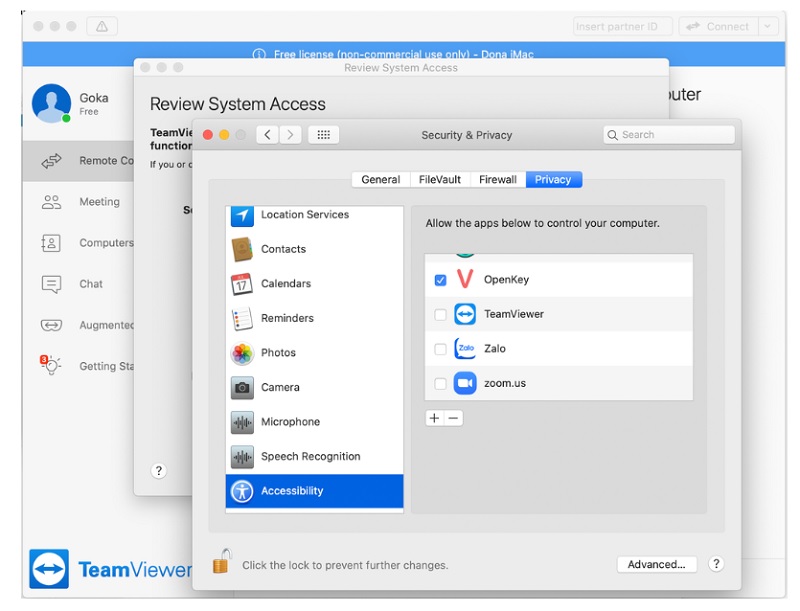 Cách cấp quyền Teamview cho lần đầu