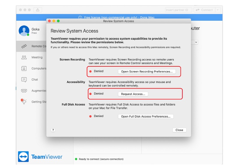 Cách cấp quyền Teamview cho lần đầu