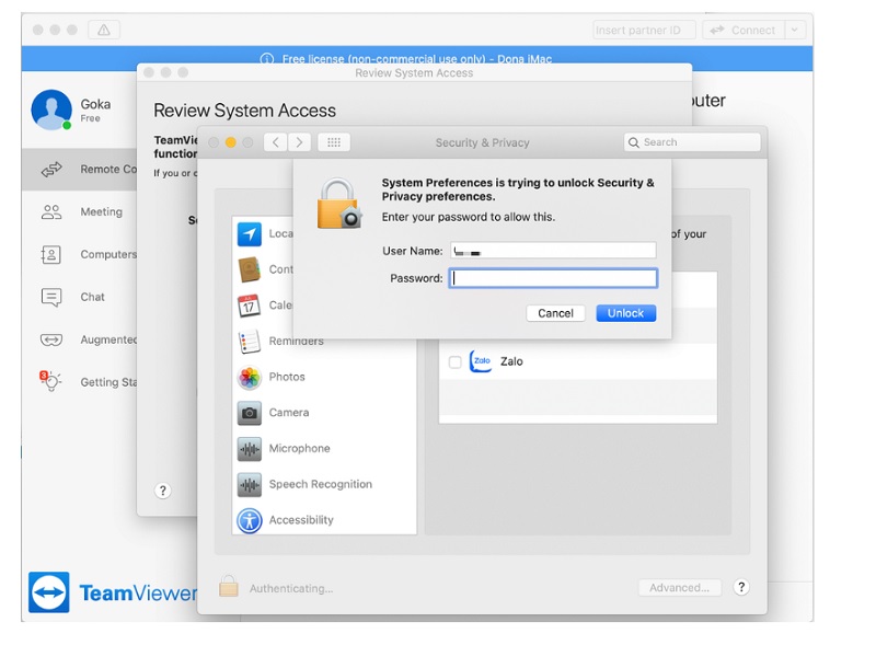 Cách cấp quyền Teamview cho lần đầu
