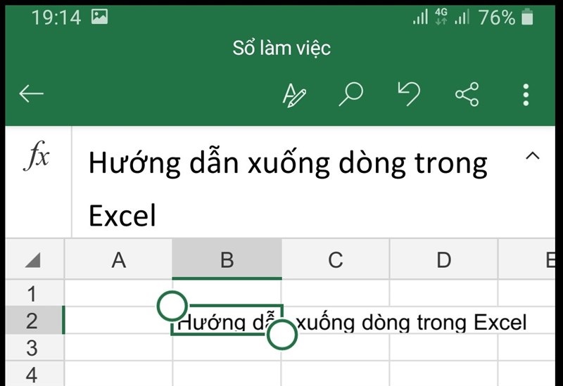 Cách xuống dòng trong 1 ô Excel trên Macbook Cách xuống dòng Excel trên iPad, iPhone