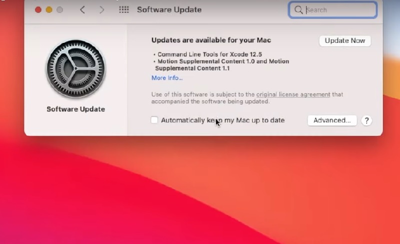 Cập nhật macOS và phần mềm ứng dụng