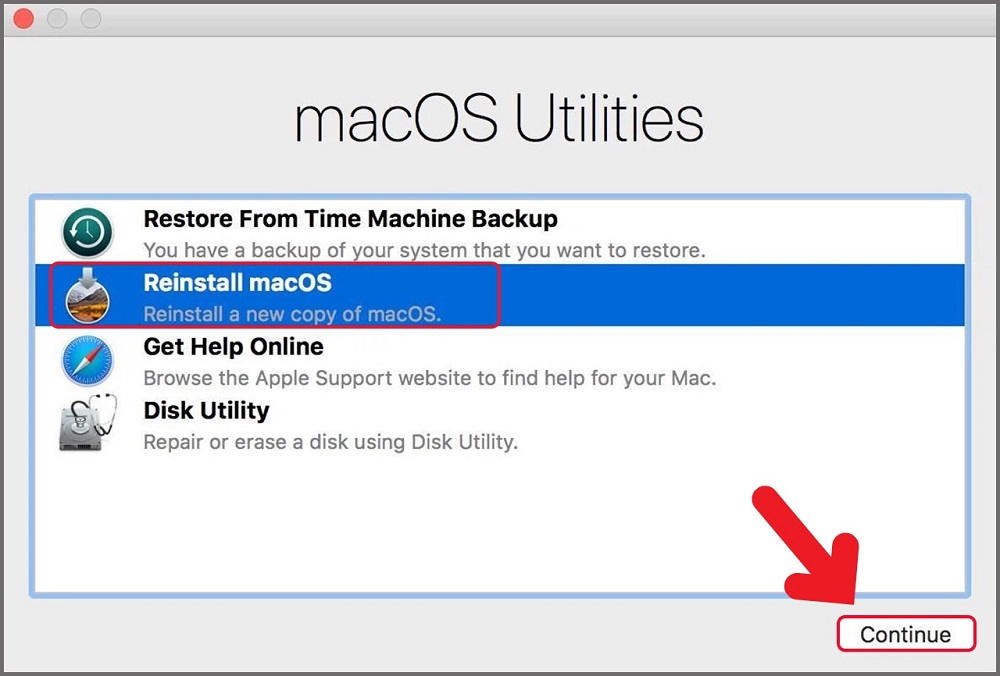 Cài lại hệ điều hành Macos