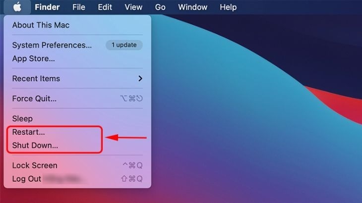 Macbook bị treo không Shutdown được
