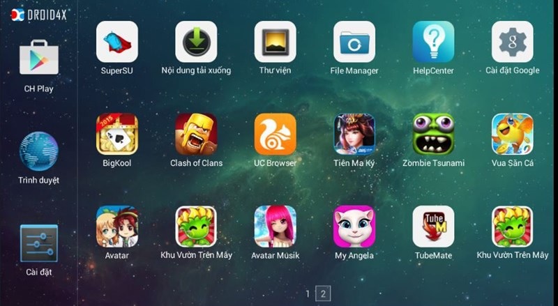 Phần mềm Droid4X giả lập Android trên Mac