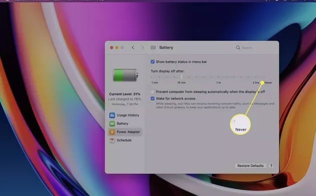 Tắt màn hình Macbook bằng cách giảm độ sáng