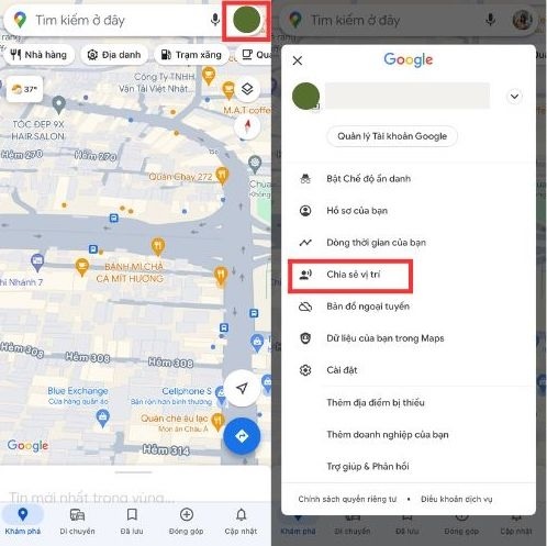 Cách cài định vị giữa 2 điện thoại Samsung và iPhone