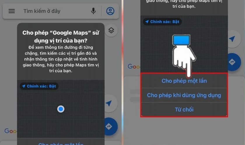 Cài định vị trên điện thoại iPhone và Android