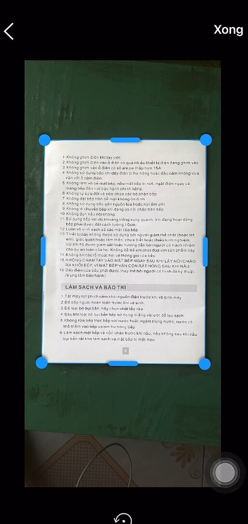Cách chụp scan trên Zalo bằng điện thoại