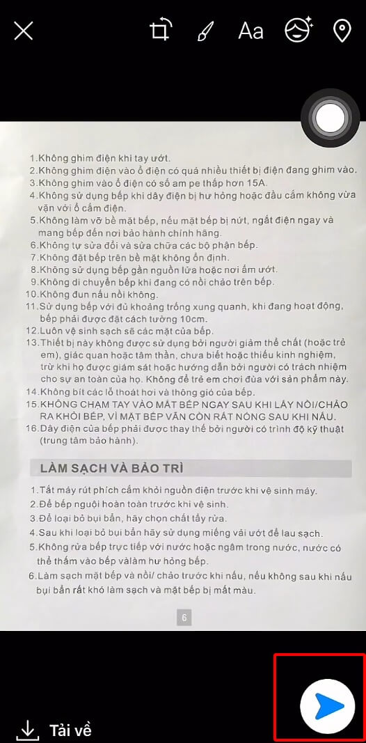 Cách chụp scan trên Zalo bằng điện thoại