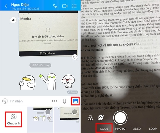 Cách chụp Scan trên Zalo