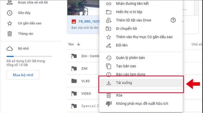 Cách tải ảnh từ điện thoại lên máy tính bằng Google Drive