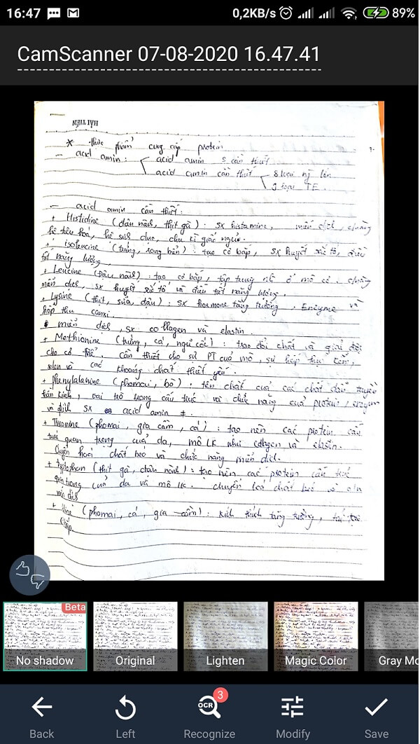 Sử dụng ứng dụng CamScanner scan bằng điện thoại samsung