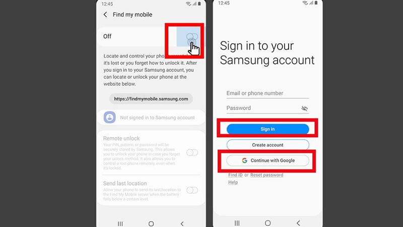 cách cài định vị giữa 2 điện thoại Samsung
