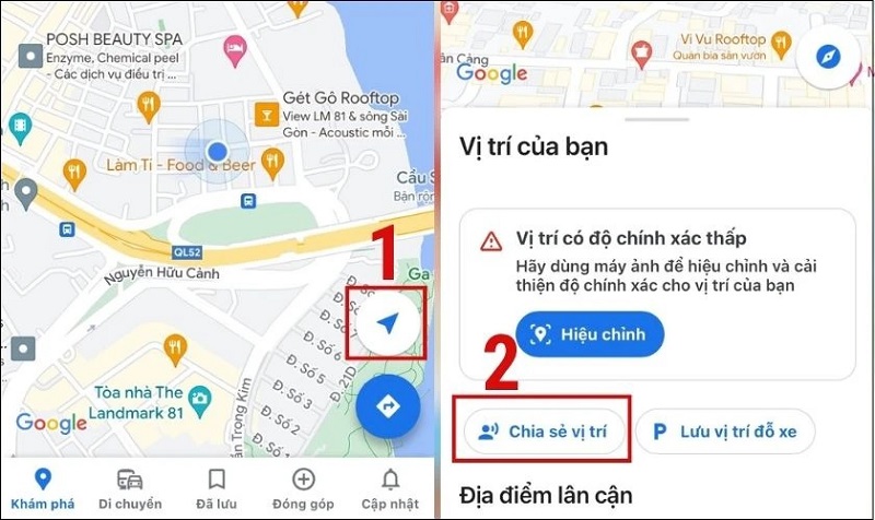 cách cài định vị giữa 2 điện thoại OPPO và iPhone