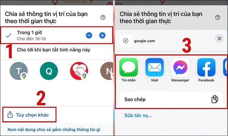 cách cài định vị giữa 2 điện thoại OPPO và iPhone