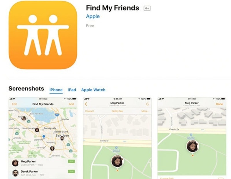 Sử dụng phần mềm Find My Friends